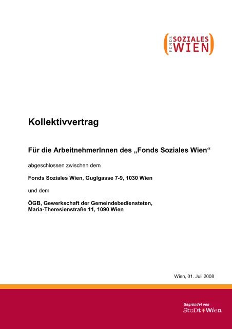 Kollektivvertrag - fsg gemeinsam aktiv