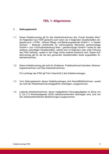 Kollektivvertrag - fsg gemeinsam aktiv