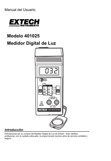 Modelo 401025 Medidor Digital de Luz