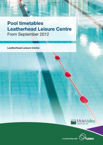 Pool timetables Leatherhead Leisure Centre - Fusion Lifestyle