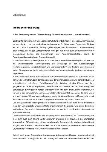 Innere Differenzierung