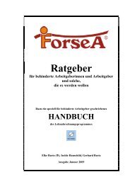 Ratgeber für behinderte Arbeitgeberinnen und Arbeitgeber ... - ForseA