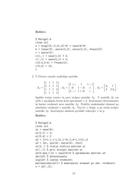 Rešene naloge iz numerične matematike