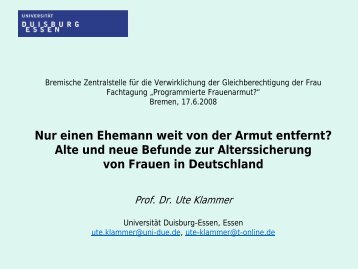 Vortrag Ute Klammer - Bremen