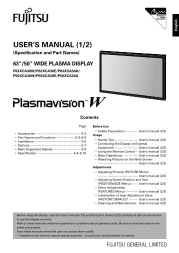 P50&P63 XCA30 Users Manual - part 1.pdf - Fujitsu General UK