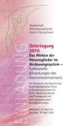 Ostertagung 2010 - Gesellschaft Anthroposophischer Ärzte in ...