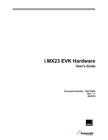 i.MX23 EVK Hardware User's Guide - Freescale