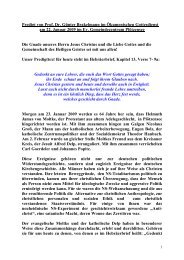 Predigt von Prof. Dr. Guenter Brakelmann in Ploetzensee am 22.01 ...