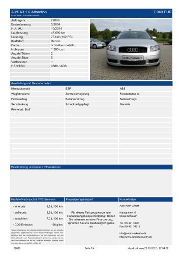 Angebot ausdrucken - Auto Kühn GmbH