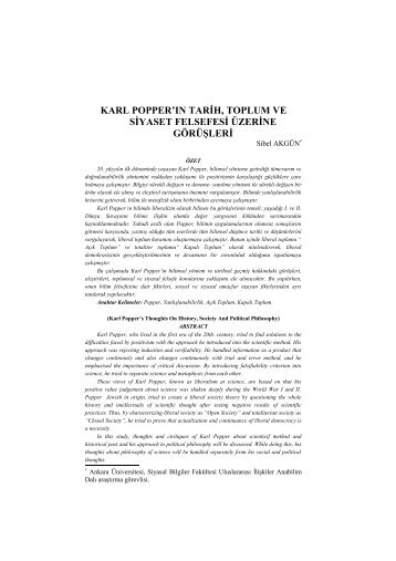 Karl Popper'in Tarih, Toplum ve Siyaset Felsefesi - Flsf-Felsefe ve ...