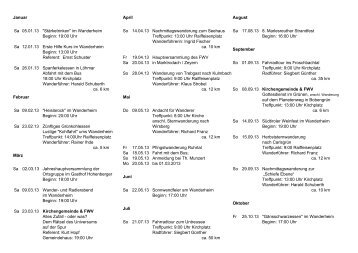 Wanderungen und Veranstaltungen 2013 - PDF - Frankenwaldverein