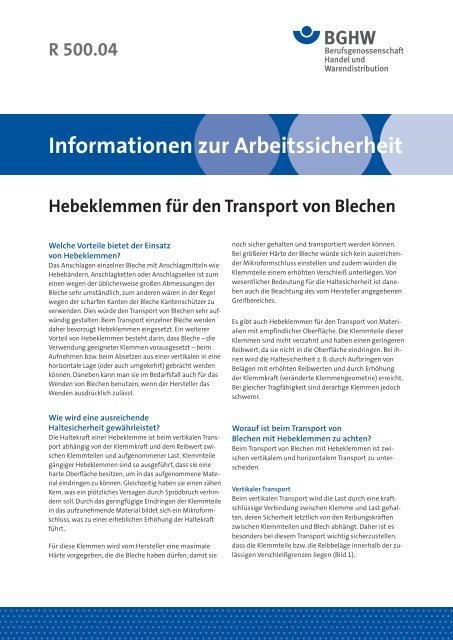 R 500.04 Hebeklemmen für den Transport von Blechen neu.indd