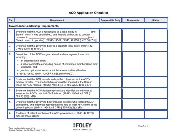 Aco application checklist 2