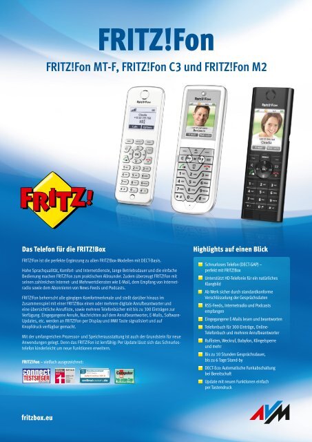 Datenblatt FRITZ!Fon MT-F [pdf]