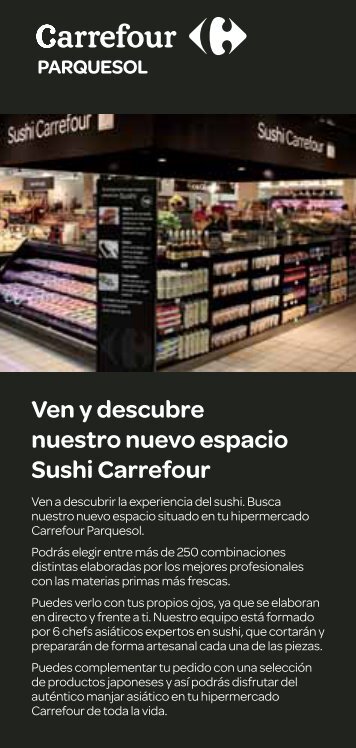 Ven y descubre nuestro nuevo espacio Sushi Carrefour