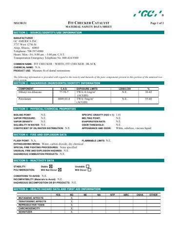 FIT CHECKER CATALYST - GC America