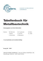 Tabellenbuch Fur Metallbautechnik Europa Lehrmittel