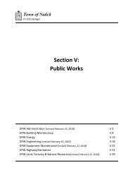 Section V: Public Works (revised 2/22/2010) - Town of Natick