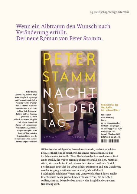 Literatur und Sachbuch Juli – Dezember 2013 - S. Fischer Verlag