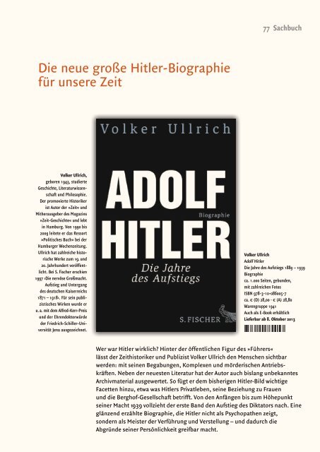 Literatur und Sachbuch Juli – Dezember 2013 - S. Fischer Verlag