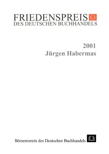 2001 Jürgen Habermas - Friedenspreis des Deutschen Buchhandels