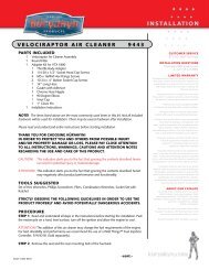 velociraptor air cleaner 9443 - MotoSport