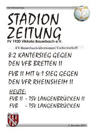 8:2 KANTERSIEG GEGEN DEN VFB BRETTEN II ... - FV Bauerbach