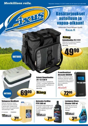 Kesätarjoukset autoiluun ja vapaa-aikaan! - Fixus