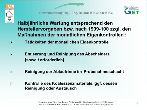 Umweltberatung Dipl.- Ing. Roland Winkelhardt KG