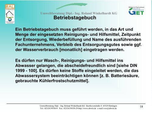 Umweltberatung Dipl.- Ing. Roland Winkelhardt KG