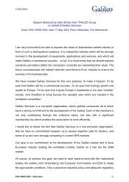 10/06/2004 Speech delivered by Alain Bories ... - Galileo Services