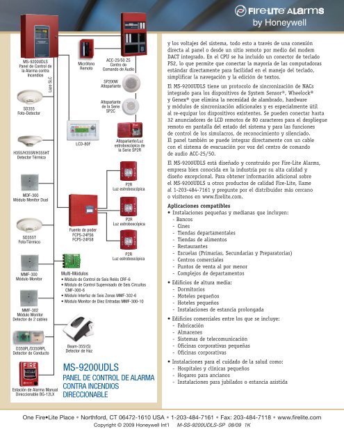 Sistema direccionable inteligente de alarma de ... - Fire-Lite Alarms