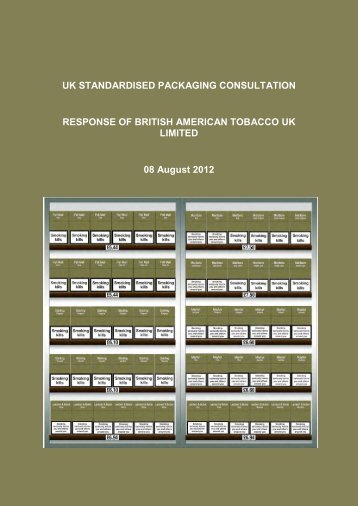 Standardised Packaging for Tobacco Products Review of ...