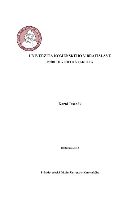 Publikácia v PDF formáte - Prírodovedecká fakulta - Univerzita ...