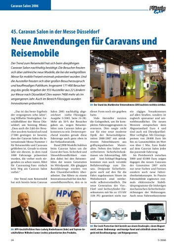 Neue Anwendungen für Caravans und Reisemobile - Flüssiggas ...
