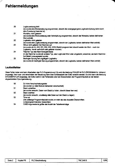 Technisches Handbuch TNC 246 B - heidenhain - DR. JOHANNES ...