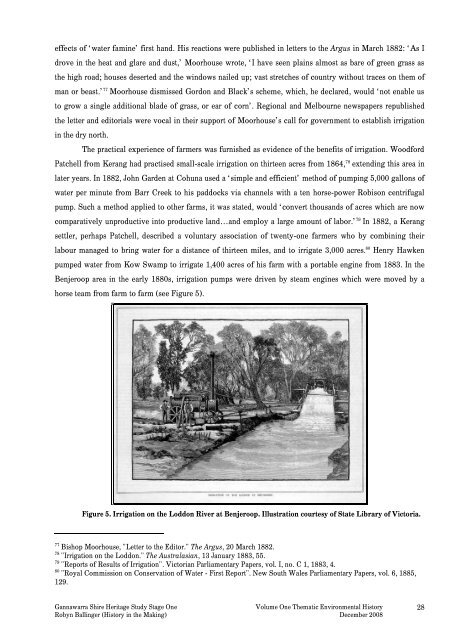 Gannawarra Shire Heritage Study Stage One Volume One Thematic ...