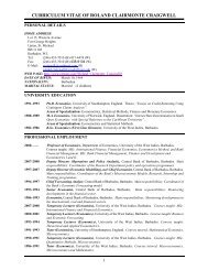 curriculum vitae for roland clairmonte craigwell - Caribbean Centre ...