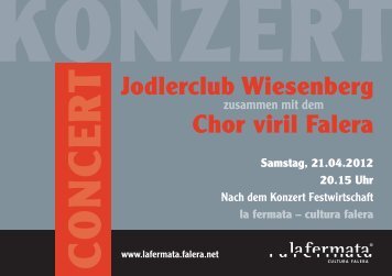 Jodlerclub Wiesenberg Chor viril Falera - Flims
