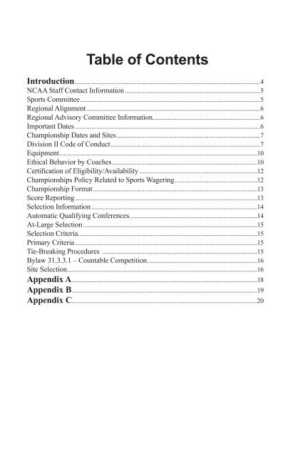 Appendix A - NCAA Volleyball Central  Hub