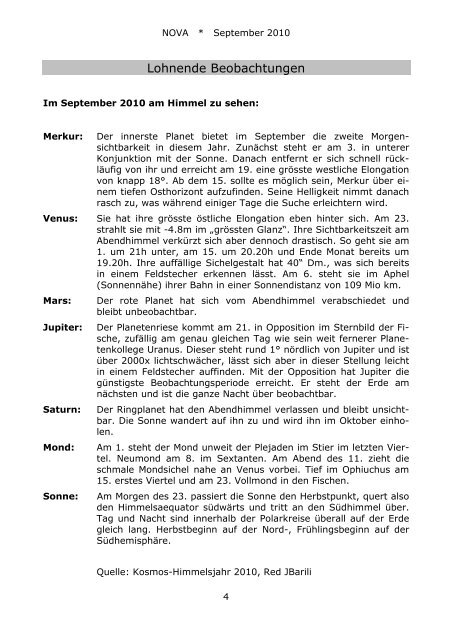 NOVA September 2010 1 - Astronomische Gesellschaft Luzern
