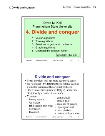 4. Divide and conquer - Framingham State University