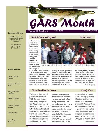 2006 June GARS Mouth.pub - Gainesville Amateur Radio Society