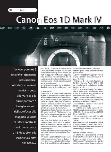 Canon Eos 1D Mark IV - Fotografia.it