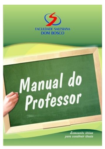FSDB Manual do Professor 2008 - Faculdade Salesiana Dom Bosco