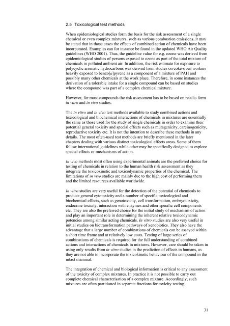 Combined Actions and Interactions of Chemicals in Mixtures