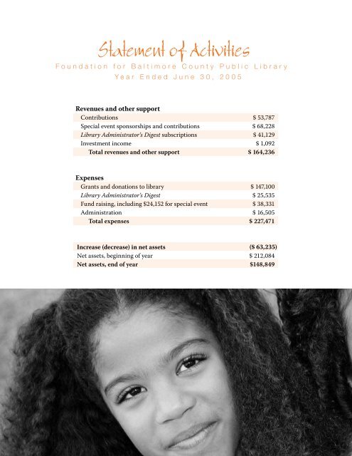 Annual Report - Foundation for Baltimore County Public Library