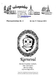 Pfarrnachrichten Nr. 3 - Frauenchor Fuhrbach