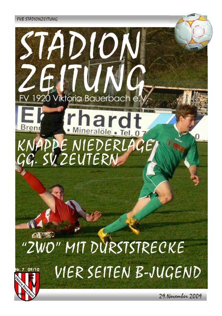 knappe niederlage gg. sv zeutern vier seiten b-jugend - FV Bauerbach