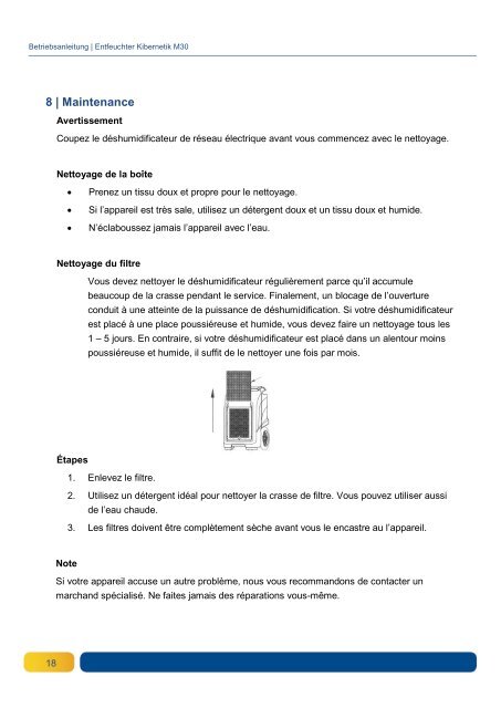 Entfeuchter | Kibernetik M30 - Frankenspalter Est.